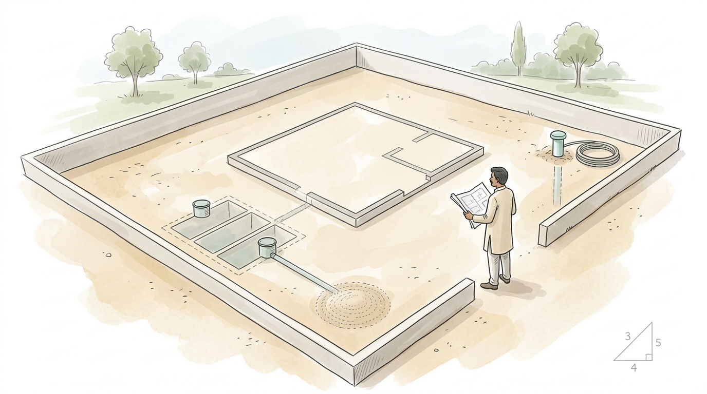 Septic Tank and Borewell Planning